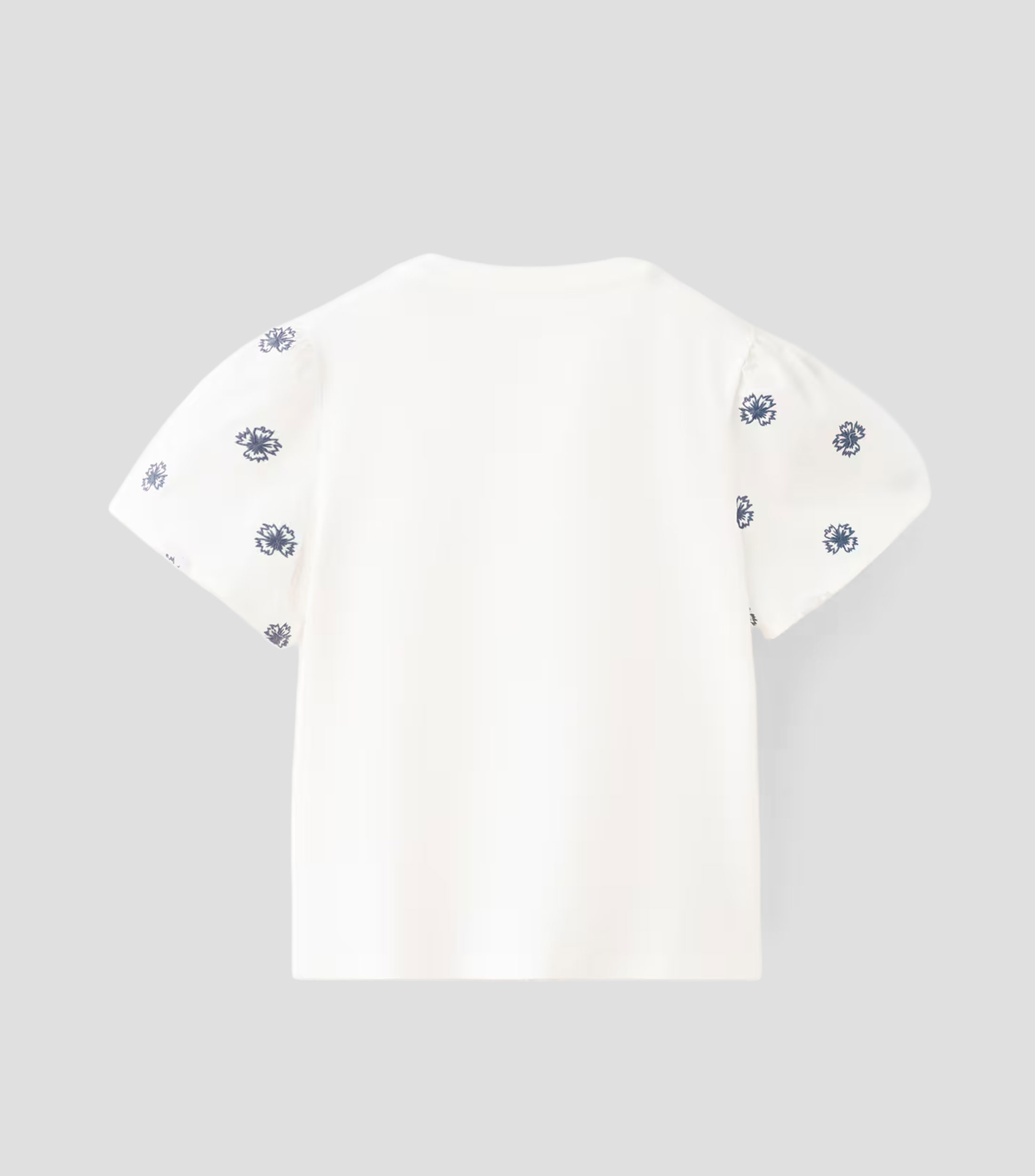 Playera cuello redondo manga corta sólida Niña